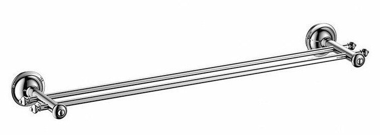 ASTOR dvojitý držák ručníků, 670 mm, chrom (1325-11)