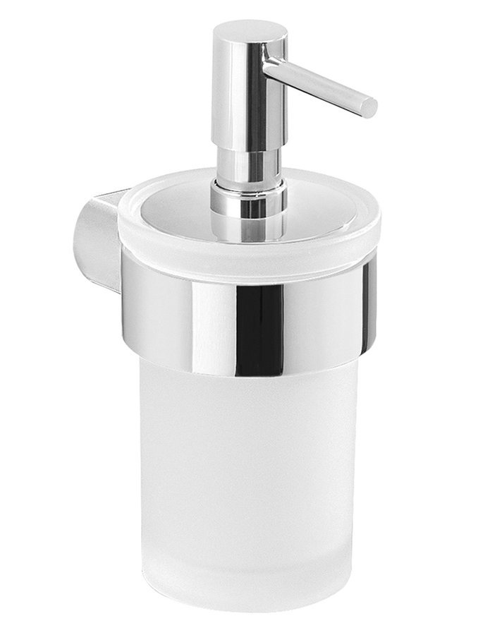 PIRENEI dávkovač mýdla, chrom/sklo satin (PI8113)