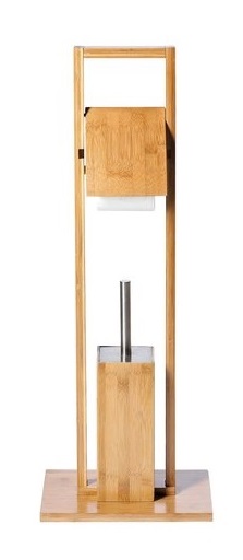 BAMBOO stojan s držákem toal. papíru a WC štětkou, bambus (11070108)